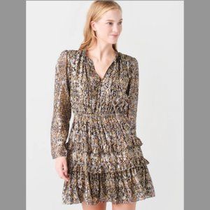 ba&sh Glen Printed Tiered Mini Dress